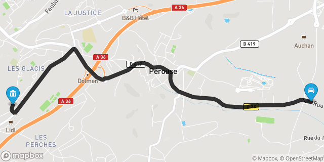 Itinéraire vers Belfort