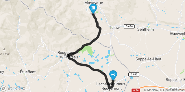 Itinéraire vers Masevaux