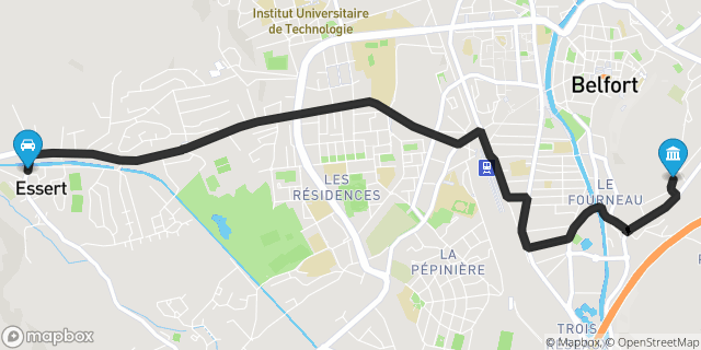 Itinéraire vers Belfort