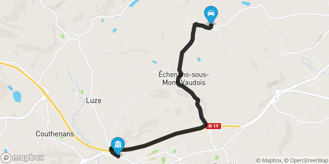 Itinéraire vers Héricourt