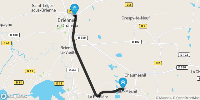 Itinéraire vers Brienne-le-Château