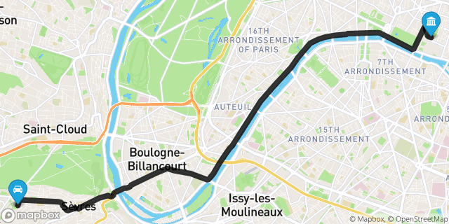 Itinéraire vers Paris