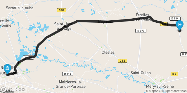 Itinéraire vers Romilly-sur-Seine