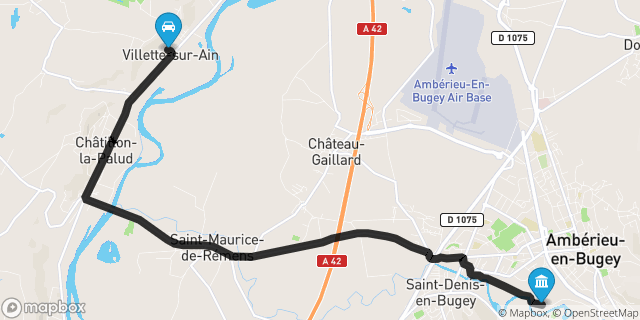 Itinéraire vers Ambérieu-en-Bugey