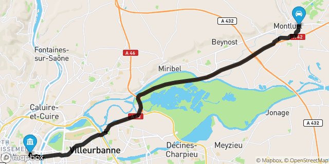 Itinéraire vers Lyon