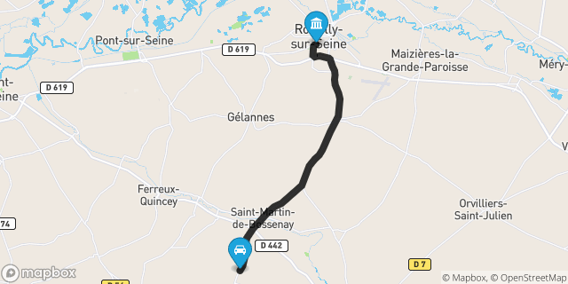 Itinéraire vers Romilly-sur-Seine