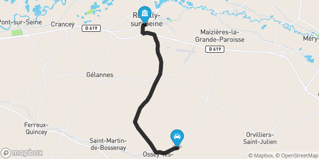 Itinéraire vers Romilly-sur-Seine