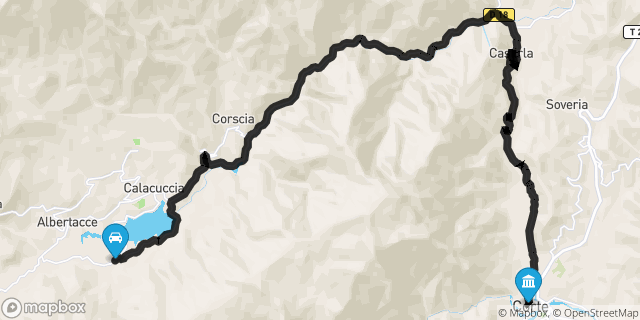 Itinéraire vers Corte