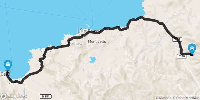 Itinéraire vers Calvi