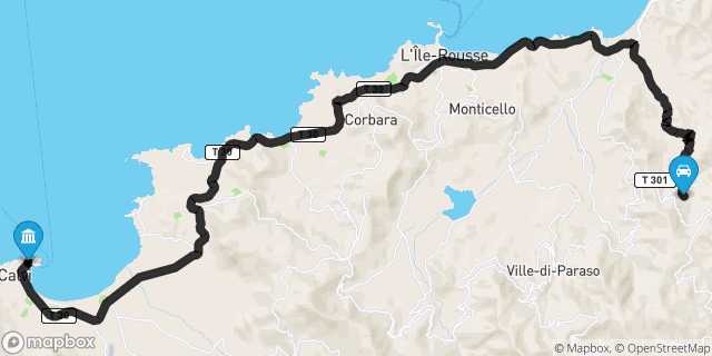 Itinéraire vers Calvi