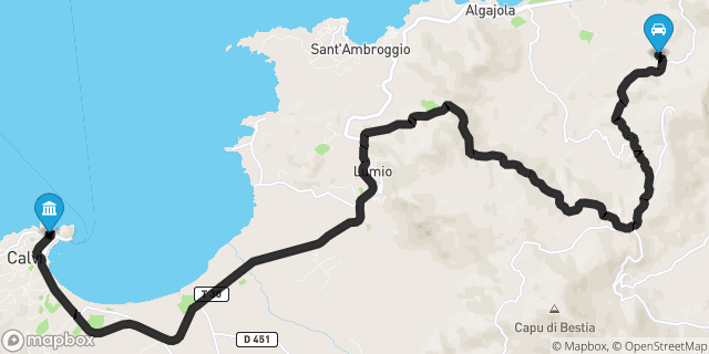 Itinéraire vers Calvi