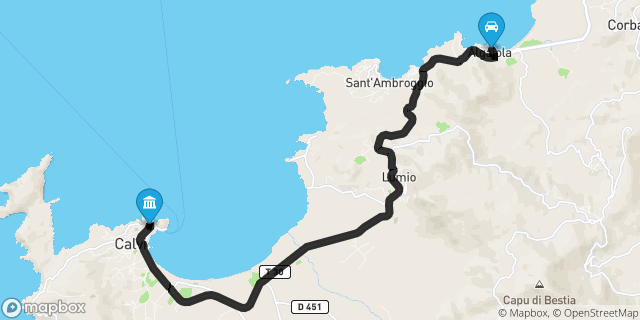 Itinéraire vers Calvi