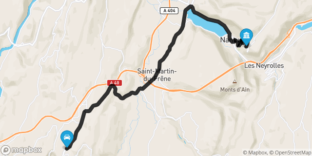 Itinéraire vers Nantua