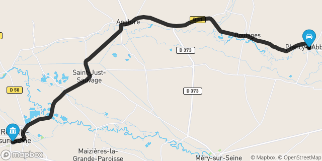 Itinéraire vers Romilly-sur-Seine