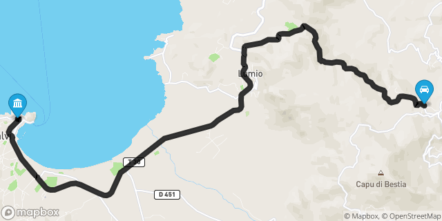 Itinéraire vers Calvi