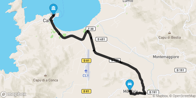 Itinéraire vers Calvi