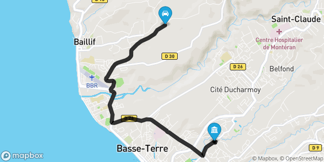 Itinéraire vers Basse-Terre
