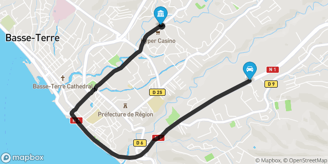 Itinéraire vers Basse-Terre