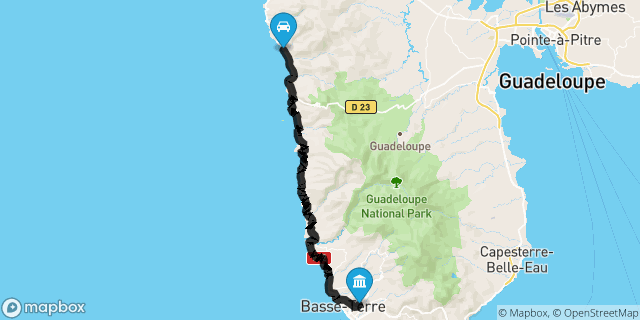 Itinéraire vers Basse-Terre