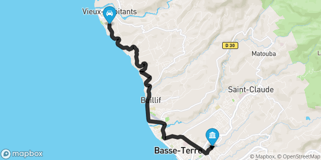 Itinéraire vers Basse-Terre