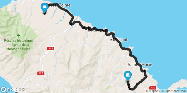 Itinéraire vers Sainte-Marie