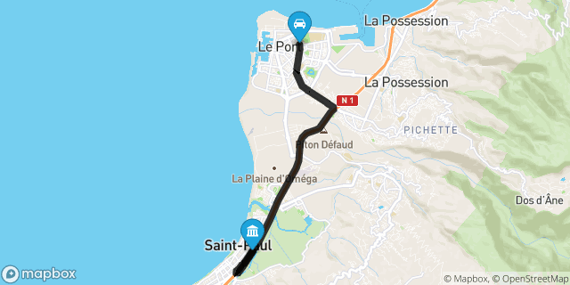 Itinéraire vers Saint-Paul