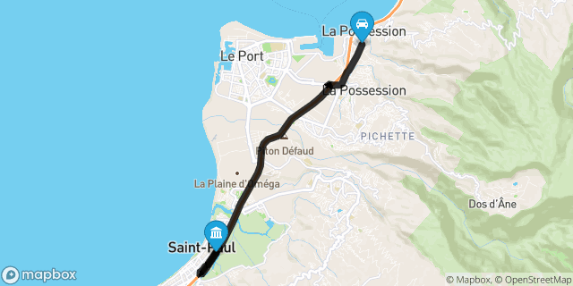 Itinéraire vers Saint-Paul