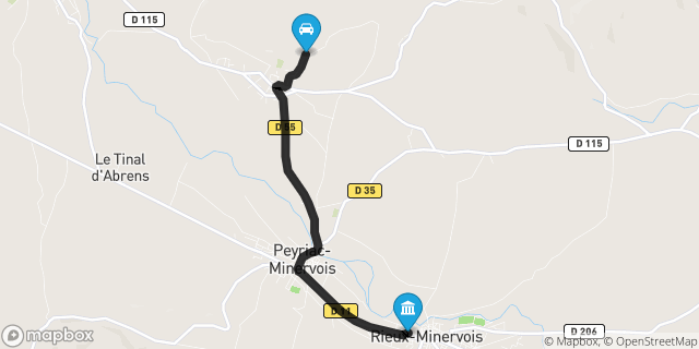 Itinéraire vers Rieux-Minervois