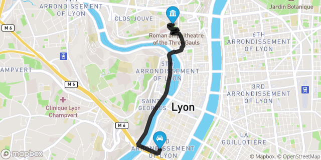 Itinéraire vers Lyon