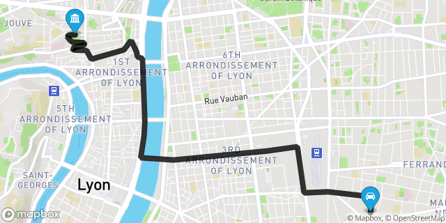 Itinéraire vers Lyon