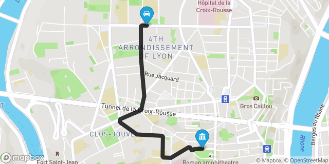Itinéraire vers Lyon