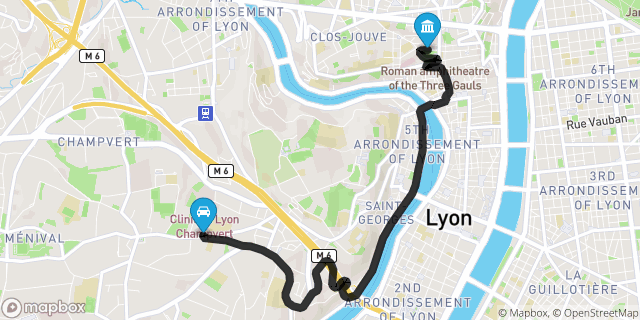 Itinéraire vers Lyon