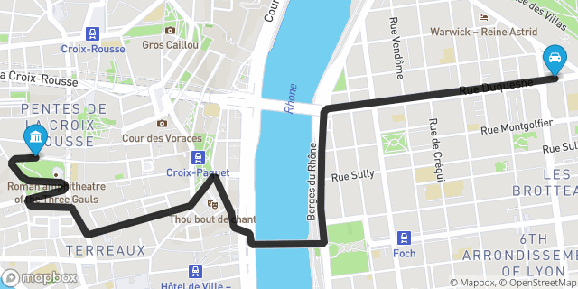 Itinéraire vers Lyon