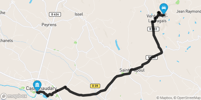 Itinéraire vers Castelnaudary