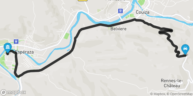 Itinéraire vers Espéraza