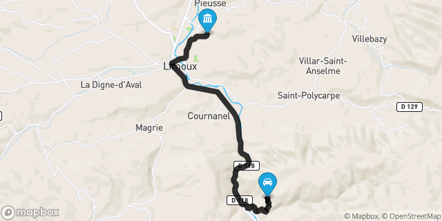 Itinéraire vers Limoux