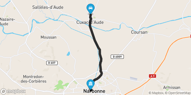Itinéraire vers Narbonne