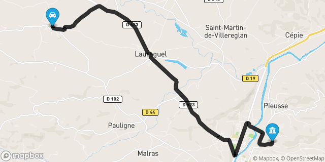 Itinéraire vers Limoux