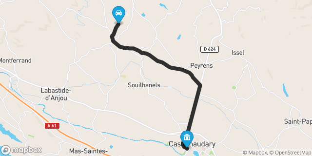 Itinéraire vers Castelnaudary