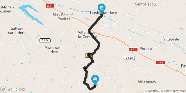 Itinéraire vers Castelnaudary