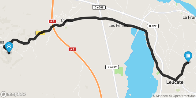 Itinéraire vers Leucate