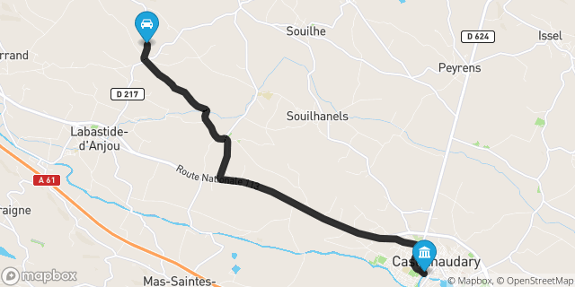 Itinéraire vers Castelnaudary