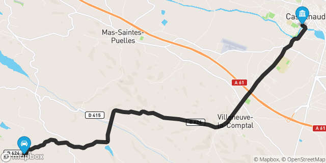 Itinéraire vers Castelnaudary