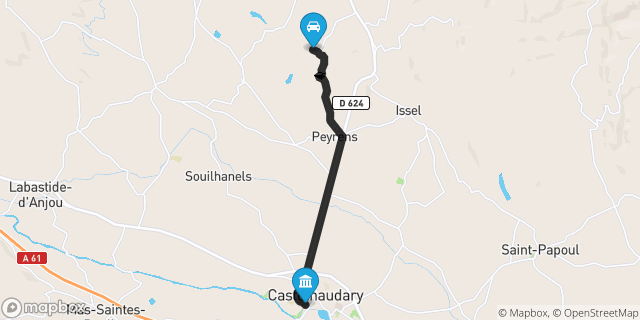 Itinéraire vers Castelnaudary