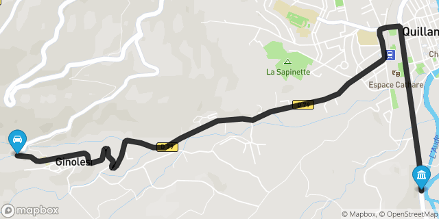 Itinéraire vers Quillan
