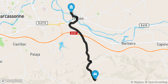 Itinéraire vers Trèbes