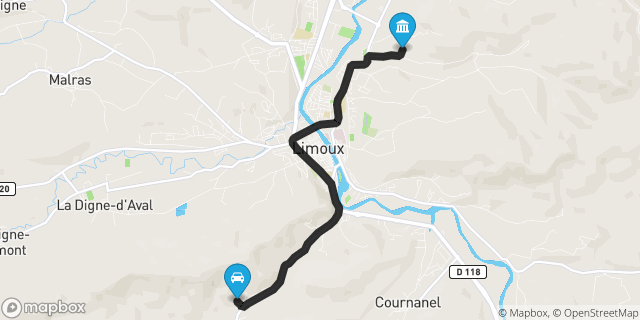 Itinéraire vers Limoux