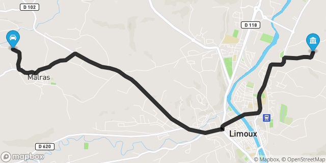 Itinéraire vers Limoux