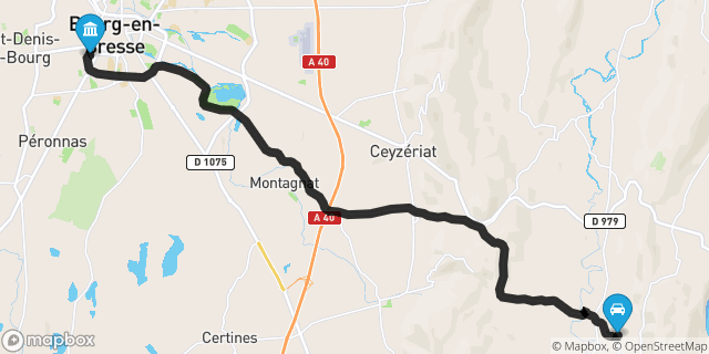 Itinéraire vers Bourg-en-Bresse