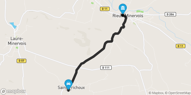 Itinéraire vers Rieux-Minervois